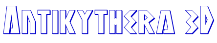 Antikythera 3D Schriftart